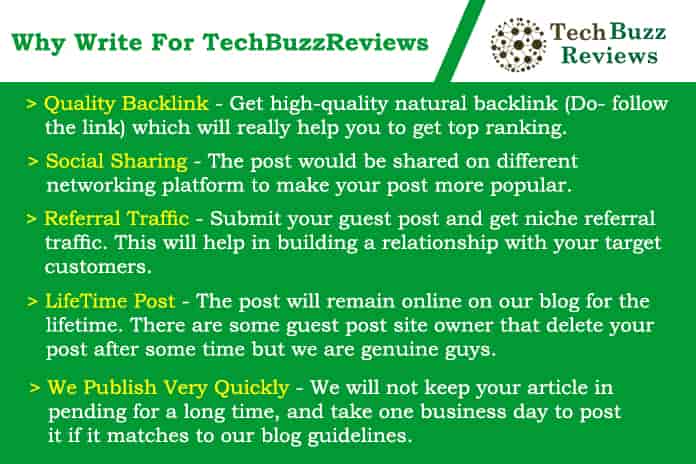 Why write for - techbuzzreviews