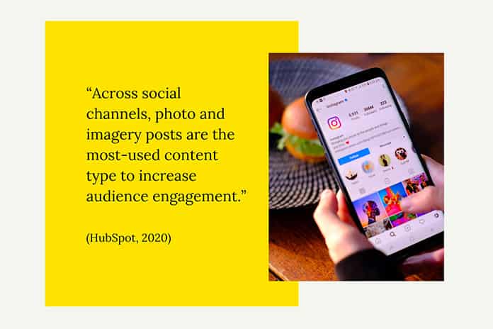 photo and imagery posts are the most-used content type to increase audience engagement-min