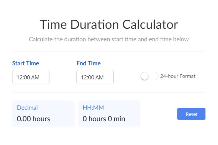 Time-Duration-Calculator